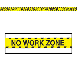 No Work Zone Party Tape all-weather poly material