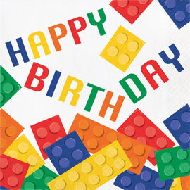 Block Party Birthday Napkins (Lego Inspired)
