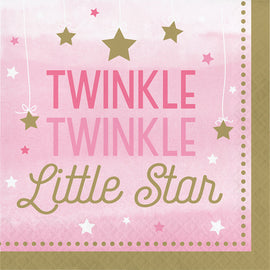 One Little Star Pink Napkins