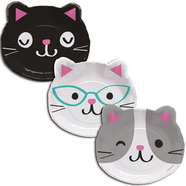 Cat Party Assorted Kitten Shaped Plates