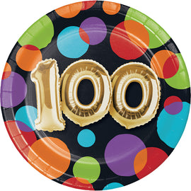 Balloon 100Th Birthday Dessert Plates
