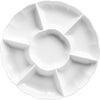 16" Compartment Chip & Dip Tray - White