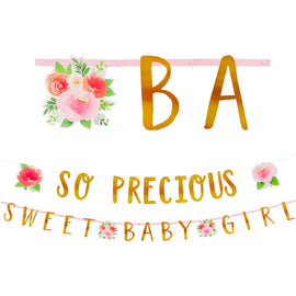 Floral Baby Jumbo Letter Banner Kit