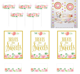 Floral Baby Deluxe Buffet Decorating Kit