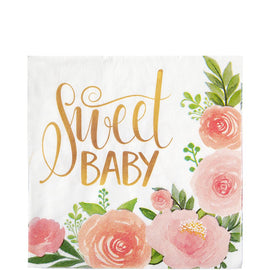 Floral Baby Luncheon Napkins