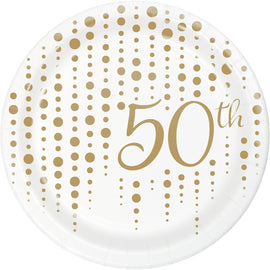 Gold 50Th Anniversary Dessert Plates