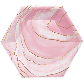 Rose All Day Geode Paper Plates