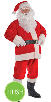 Plush Santa Suit - XL (up to 50" chest) Costume