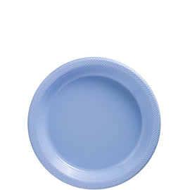 Pastel Blue Plastic Plates, 7"