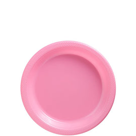 New Pink Plastic Plates, 7"