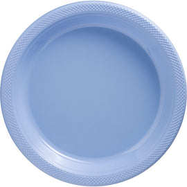 Pastel Blue Plastic Plates, 10 1/4"