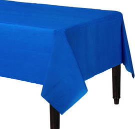 Bright Royal Blue Rectangular Plastic Table Cover, 54" x 108"