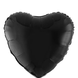 Foil Balloon - 18" Heart Black