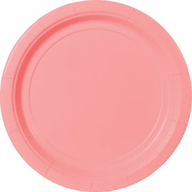 Pale Pink Value Solid Round Plates, 9"