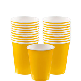 Yellow Sunshine Paper Cups, 9oz.