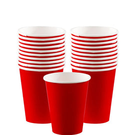 Apple Red Paper Cups, 9oz.