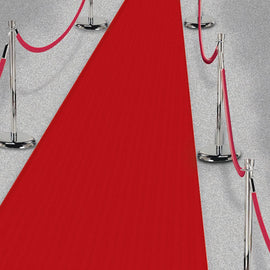 Fabric Aisle Runner - Red 40'x3'
