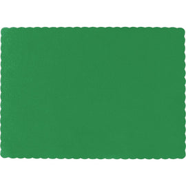 Festive Green Solid Color Paper Placemats
