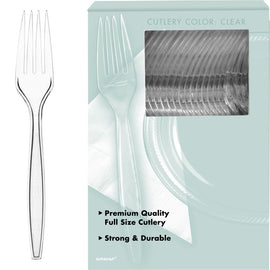 Big Party Pack Clear Plastic Forks, 100ct