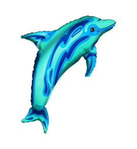 Super Shape Foil Balloon Dolphin Blue