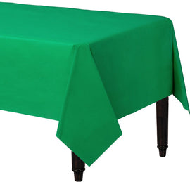 Festive Green Rectangular Plastic Table Cover, 54" x 108"