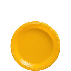 Yellow Sunshine Plastic Plates, 7"