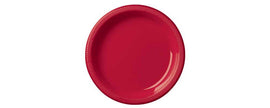 Apple Red Plastic Plates, 9"