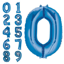 Foil Balloon - Jumbo Blue Number 0