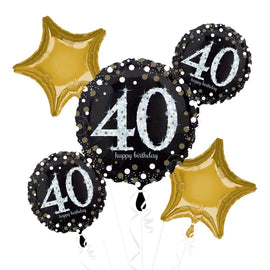 Foil Balloon - Bouquet Sparkling Birthday 40