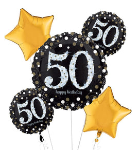 Foil Balloon - Bouquet Sparkling Birthday 50