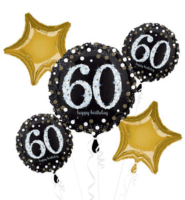 Foil Balloon - Bouquet Sparkling Birthday 60