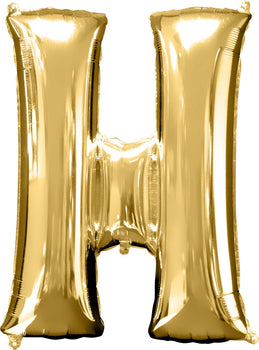 Foil Balloon - Jumbo Gold Letter H