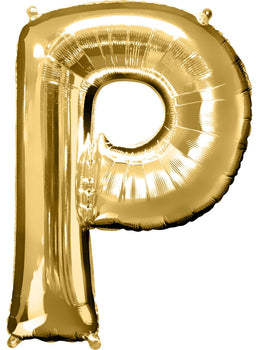 Foil Balloon - Jumbo Gold Letter P