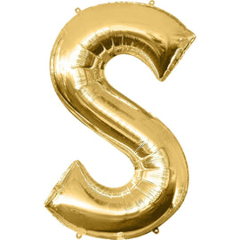Foil Balloon - Jumbo Gold Letter S