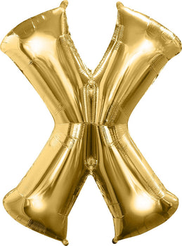 Foil Balloon - Jumbo Gold Letter X