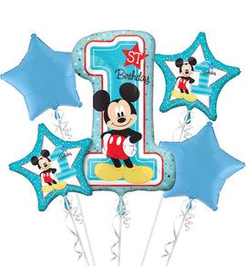 Foil Balloon - Bouquet Mickey 1St Birthday