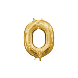 Foil Balloon - Mini Letter Gold O (16 inch Air-Filled Only)