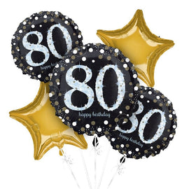 Foil Balloon - Bouquet Sparkling Birthday 80