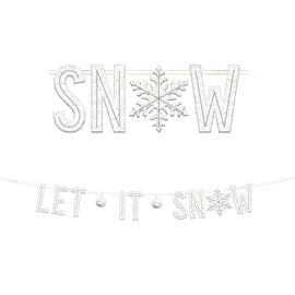 Let It Snow Felt Banner
