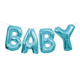 Blue Baby Foil Letter Balloon Banner Kit, 14"