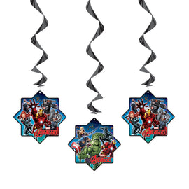 Avengers Hanging Swirl Decorations, 26", 3ct