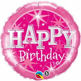 Foil Balloon - Birthday Sprkl Pink