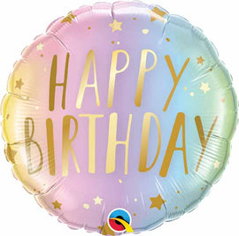 Foil Balloon - Birthday Pastel Ombre