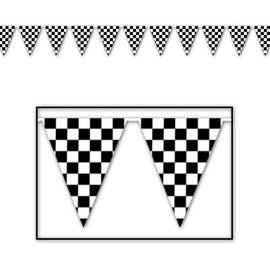 Checkered Pennant Banner all-weather; 12 pennants/string