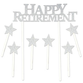 Happy Retirement Cake Topper 6  star picks included