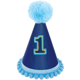 1st Birthday Blue Deluxe Cone Hat