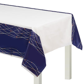 Navy Bride Plastic Table Cover