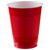 18 Oz. Plastic Cups, 50 Count. - Apple Red