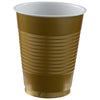 18 Oz. Plastic Cups, 50 Count. - Gold