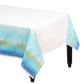 Oh Baby Blue Plastic Table Cover